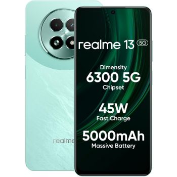 realme 13 5G (Speed Green, 8GB RAM, 128GB Storage) | Expandable Upto 2TB | Up to 18GB Dynamic RAM | 50MP AI Dual Camera | 6.72" AMOLED Display | 45W Ultra Charging | Dimensity 6300 Processor