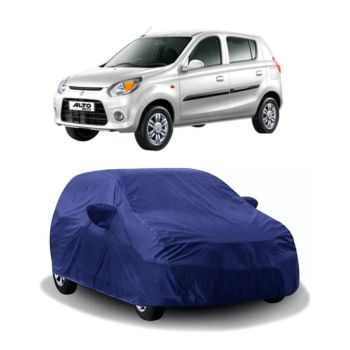 Driftune™ Car Body Cover Compatible with Maruti Suzuki Alto 800 with Both Side Mirror Pockets Elastic Grip Water Resistant Fabric Triple Stitched Alto 800 Car Cover (Navy Blue)