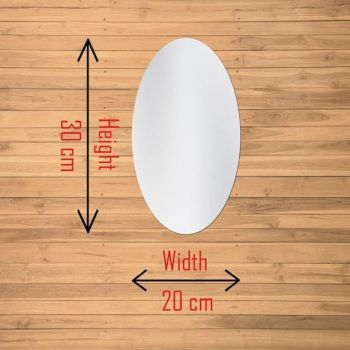 Fliptic Oval Shape Adhesive Mirror Sticker for Wall on Tiles Bedroom Living Room Basin Mirror Bathroom Wall Mirror Both Side Sticker Acrylic Wall Mirror 1 pcs