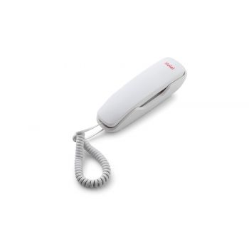 Hola! TF 510 Corded Landline Phone, Wall/Desk Mountable, Clear Call Quality, Compact Design, Redial/Mute/Hold Function (Made in India) (White)