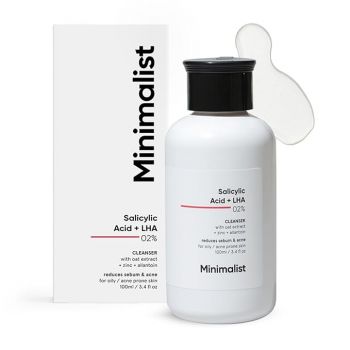 Minimalist Anti-Acne Salicylic Acid 2% Face Wash For Oily & Acne Prone Skin | With LHA for Pore Cleansing, Oil Control & Sebum Regulation | Sulfate-Free Formula with Zinc for Gentle Exfoliation | Cleanser for Women & Men | 100 ml