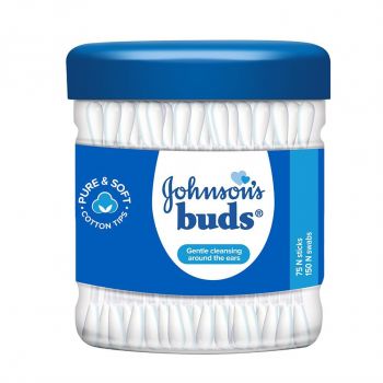 Johnson & Johnson Buds Gentle, 150 Swabs (White, 75 count)