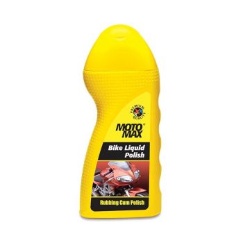 Motomax Bike Liquid Polish 100 ml |Removes tough stains, High Gloss & Shine on painted metal and plastic surfaces | Comes with a sponge for easy application on bike, motorbikes motorcycle