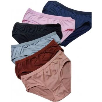 Amazon Brand - LUVREENA® Women Hipsters Panties 100% Super Soft Cotton Hipster Ladies Plain Bright Panty/Innerwear Soft Panties Underwear Combo Pack 3 Or 6 (Colour May Very)
