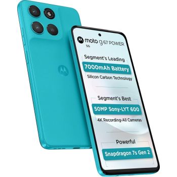 Motorola G67 Power 5G (Pantone Blue Curacao, 8GB RAM, 128GB Storage)