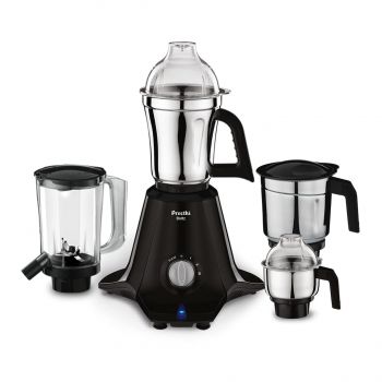 Preethi Boltz Mixer Grinder for Kitchen | 4 Jars 1000 Watts Mixie| 3 Stainless Steel Jar & 1 Blender Jar for Milkshake,Smoothie,Puree - Black (MG-288)