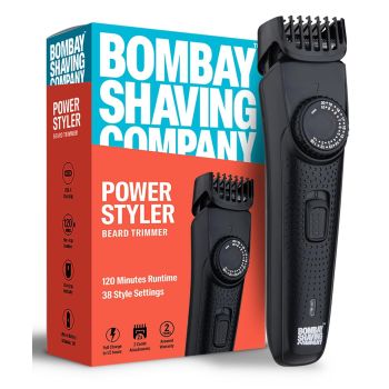 Bombay Shaving Company Beard Trimmer For Men, 2X Fast Charging, USB Type C, 2 Yr Warranty, 120Min runtime, Hair Trimmer, Shaving Machine, Cordless Beard, 38 length Settings(Black)