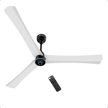 atomberg Renesa Halo Smart 1400mm BLDC Ceiling Fan with IoT & Remote | 5 star | High Air Delivery | Low noise operation | LED Speed Indicator | Sleek Design | 3 Year Warranty - White & Black