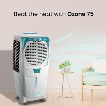 Crompton Ozone 75 Litres Desert Air Cooler for home | Large & Easy Clean Ice Chamber | 4-Way Air Deflection | High Density Honeycomb Pads | Everlast Pump 