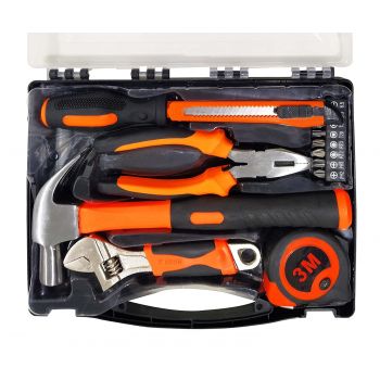 IBELL HT17-30 Hand Tool Kit for Household DIY & Emergency Maintenance (14 Pieces)