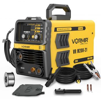 iBELL VORMIR VRM200-21 Inverter MMA/MAG/TIG LIFT Welding Machine (Home/DIY) 200A with Hot Start, Anti-Stick Functions- 1 Year Warranty