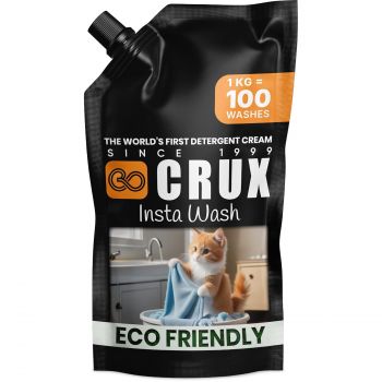 Crux Detergent Cream Insta Wash | 1 Kg = 100 Washes | Zero Brushing | No Bar Soap Needed | Eco-Friendly | Handwash Made Easy | Gentle on Hands & Clothes