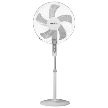 IBELL CHROME10-5 Leaf Pedestal Fan with High Speed Motor, High Air Flow, 3 Speed Control & Timer Function (White)
