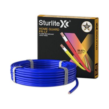 Sturlite Home Guard FR-LF 45 Meter Wire, (2.5 Sq.mm) PVC Insulated Pure Copper Wire| Multi-Strand, Fire Retardant and Anti Rodent Single Coil Flexible Cable (Blue)