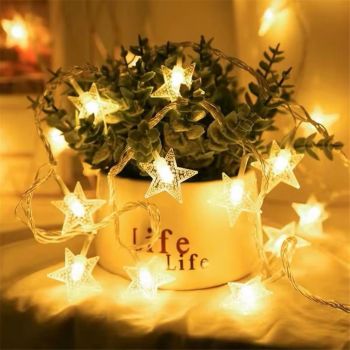 HUMAIZAR Christmas Led Tree Decoration Lights Xmas Tree Festival Ambience Mini Star Lights Birthday New Year Valentine Days Lights Home Decor Kids Room Bed Room Lights (20 Led Warm White)