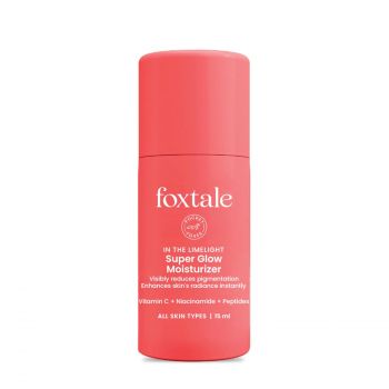 Foxtale Vitamin C Super Glow Moisturizer with Niacinamide, Squalene for Instant Brightening, Hydration & Glowing Skin | Reduces Dark Spots, Uneven Skin Tone, Pigmentation Women, Men - 15ml