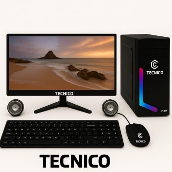TECNICO Designer Desktop Computer Set, i5 4th Gen, 16GB RAM, 1TB SSD, 20-inch HD LED Monitor, WiFi, with Keyboard, Mouse and Speakers 2gb 610 Graphics