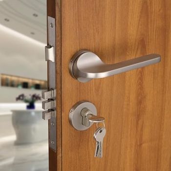 LAPO Luxury Door Locks for Main Door, Door Lock for Bedroom, Mortise Door Lock Set, Door Lock Handlesets with 3 Brass Key for Home,Office,Hotel | Matt Finish | 3 Years Warranty Ro-127