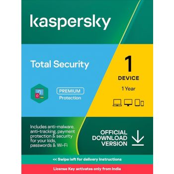 Kaspersky | Total Security | 1 Device | 1 Year | Email Delivery in 1 Hour