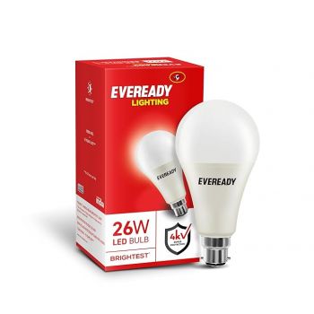 Eveready 26W Hammer Led Bulb | 65K Lumen | 4KV Surge Protection | B22d 90Lm/W | Pack of 1