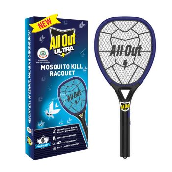 CDP All Out Mosquito Kill Racquet | 2X Faster Charging* | Mosquito Bat | Racket to Kill Mosquitoes Instantly | 6 Months Warranty | Long Lasting Battery | Recommended by Indian Medical Association