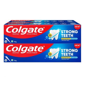 Colgate Strong Teeth, 700G, India S No: 1 Toothpaste Brand, Calcium-Boost Tooth Paste For 2X Stronger Teeth, Whitens Teeth, Fresh Breath & Prevents Cavities (Combo Pack Offer)..