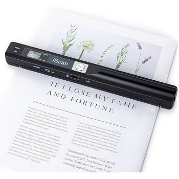 Portable Scanner iSCAN 900 DPI A4 Document Scanner Handheld for Business, Photo, Picture, Receipts, Books, JPG/PDF Format Selection, Support Micro SD (Not Included)