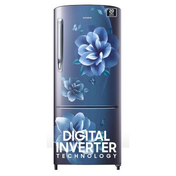 SAMSUNG 183 L, 4 Star, Digital Inverter, Direct-Cool Single Door Refrigerator (RR20C1724CU/HL, Camellia Blue)