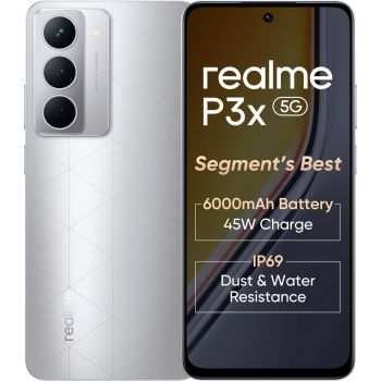 realme P3x 5G (Lunar Silver, 6 GB RAM + 128GB Storage)