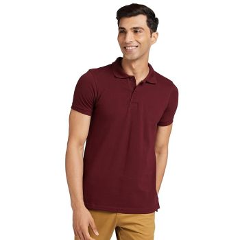 CDP Premium Quality Men's Cotton Polo Tshirt | Collar Tshirts | Half Sleeves -Pomegranate