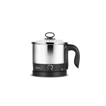 CDP Pigeon Kessel Multipurpose Kettle (12173) 1.2 litres with Stainless Steel Body, used for boiling Water and milk, Tea, Coffee, Oats, Noodles, Soup etc. 600 Watt (Black & Silver)