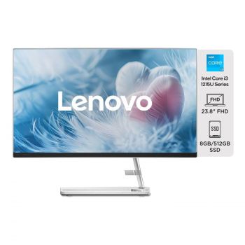 Lenovo IdeaCentre AIO 3 12th Gen Intel i3 23.8" FHD WVA 3-Side Edgeless All-in-One Desktop with Alexa Built-in