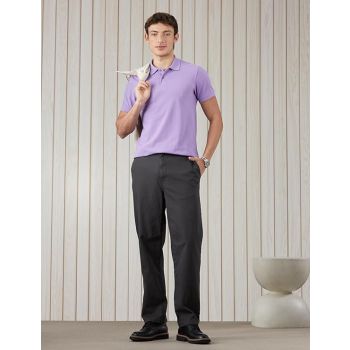 CDP Premium Quality Men's Cotton Polo Tshirt | Collar Tshirts | Half Sleeves - Lilac