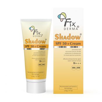 Fixderma Shadow Sunscreen SPF 50+ Cream | Sunscreen for Dry Skin | Sunscreen for UVA & UVB Protection | Non Greasy & Water Resistant - 40 gm Visit the FIXDERMA Store