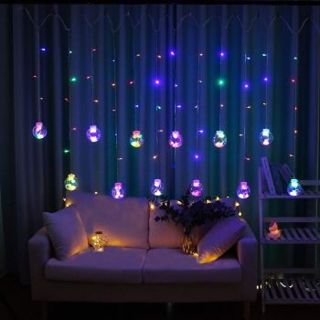 Party Propz Multicolour Wish Ball Lights for Decoration - 2.5m, 12LED Wish Ball Orb, Led Series Lights for Home Decoration, Christmas Lights for Home Decoration, String Led Lights for Home Decoration