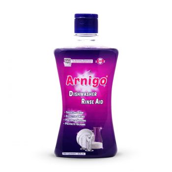 Arnigo Rinse Aid for All Dishwasher Brands, Eliminates Streaking On Glassware, Speeds Up Drying Process, Contains Glass Protection Ingredients Gives Brilliant Shine, Pleasant Lemon Fragrance- 425ml