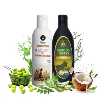 Bhumika Vedics Herbal Hair Oil & Ayurvedic Shampoo COMBO
