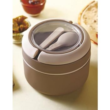 Ganesh Cresta Food Insulated Airtight Leak-Proof Lunch Box for Office, School, Picnic - 400ml -Color May Vary, Plastic