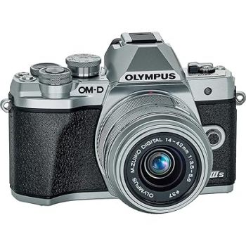 Olympus OM-D E-M10 Mark IIIs Silver Body with Silver M.Zuiko Digital 14-42mm F3.5-5.6 IIR Lens (V207111SU000)
