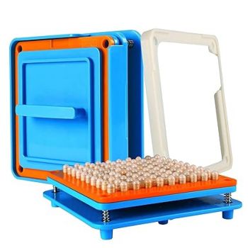 100 Holes - Manual Empty Capsule Filling Machine/Powder Filler Board | Capsule Filling Tray (Size 00 Capsules - 950 mg Powder Filling)