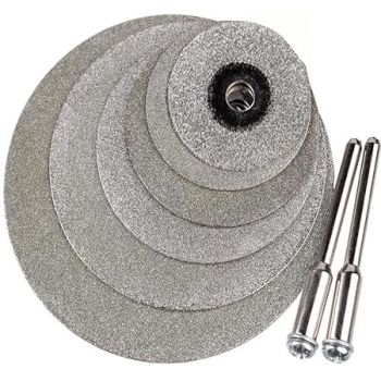 DIY Craft Diamond Cutting Wheel Cutting Discs for Rotary Tool Disc Drill Blades and Mandrel for Glass Tile Metal (1)