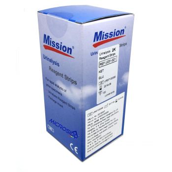 Mission Urine Sugar and Ketone Test Strips - Pack of 100