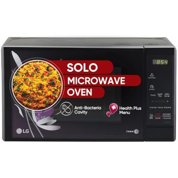 LG 20 L Solo Microwave Oven (MS2043BP, Black, Health plus Menu, I-Wave Technology, Indian Cuisine, Even Reheat & Defrost, Auto Cook Menu, Anti-Bacterial Cavity & Steam Clean)
