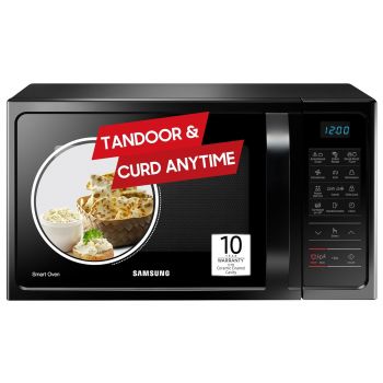 Samsung 28 L Convection Microwave Oven with Curd Making(MC28A5013AK/TL, Black, Pre heat, Eco Mode, Power Defrost, Auto Cook, Wire Rack, 10 Year Warranty on Ceramic Enamel Cavity)