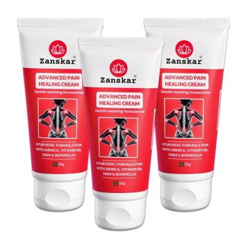Advanced Pain Healing Cream | Deep Relief from Back Pain, Knee Pain, Neck Pain, Shoulder Pain & Sprains | Natural Ingredients - Vitamin B6, MSM, Arnica, Boswellia | 50 g (Pack of 3)