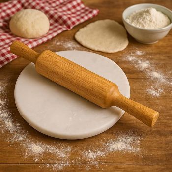 PRIMESAGE® Chakla Belan Set Chapati Roller Chapati Maker Chakla for Kitchen Chapati Board Chakla Belan Belan Rolling Pin Chapati Roller and Board Rolling Pin and Board Marble Chakla Chakla Belan Set