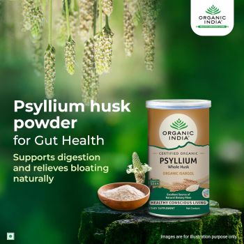 Organic India Psyllium Whole Husk || Isabgol || 100 grams (Pack Of 2)