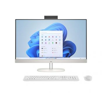 HP All-in-One Desktop 27 PC, AMD Ryzen 7 7730U, 16 GB DDR4, 1TB SSD,Dual 2W Speakers,Windows 11,MSO, Shell White, 6.72 kg, 27-cr0047in