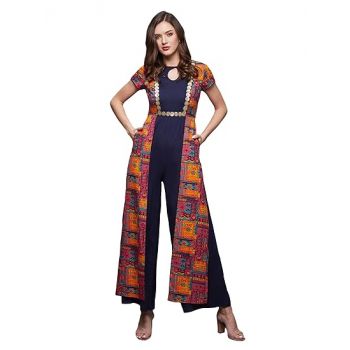 Miss Chase Women's Keyhole Neck Regular Sleeve Regular Length Jumpsuit with Pockets