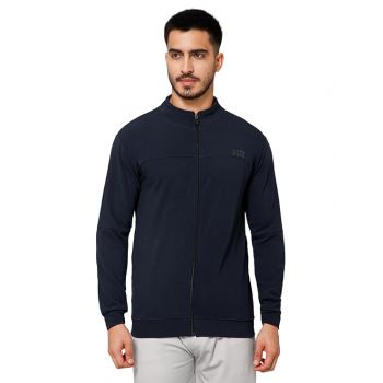 Ottoman Black Track Sports Polyester Jacket For Men's Full Sleeve Full Zip Jacket Regular Fit Upper Non-hooded(Black&Blue) Pack Of 1
